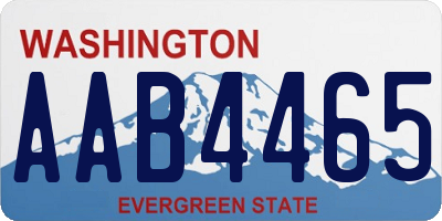 WA license plate AAB4465