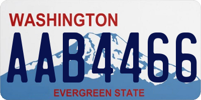 WA license plate AAB4466