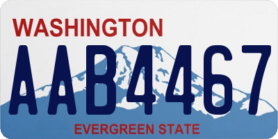 WA license plate AAB4467