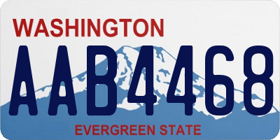 WA license plate AAB4468