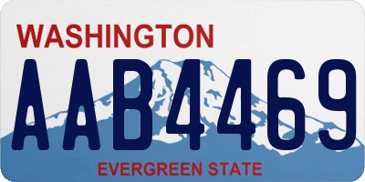 WA license plate AAB4469