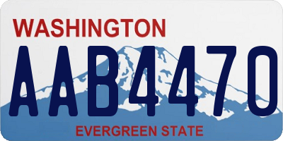 WA license plate AAB4470