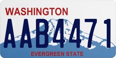 WA license plate AAB4471