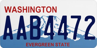 WA license plate AAB4472