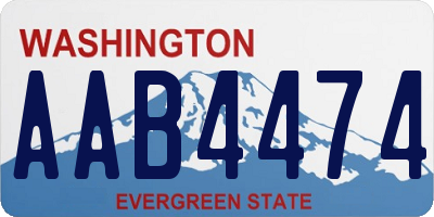 WA license plate AAB4474