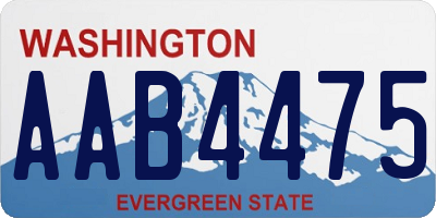 WA license plate AAB4475