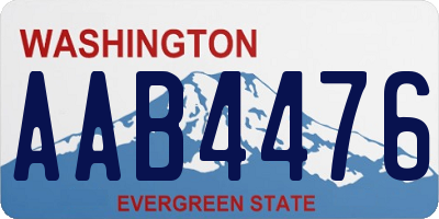 WA license plate AAB4476