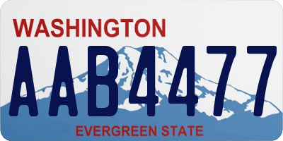 WA license plate AAB4477