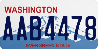 WA license plate AAB4478