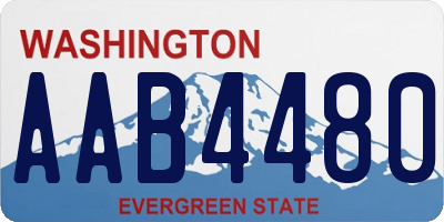 WA license plate AAB4480