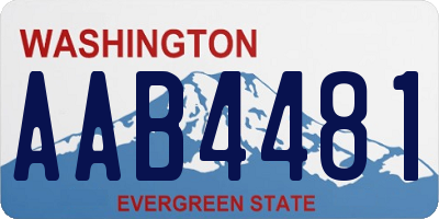 WA license plate AAB4481