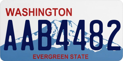 WA license plate AAB4482