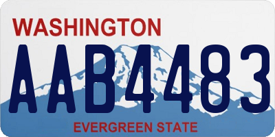 WA license plate AAB4483