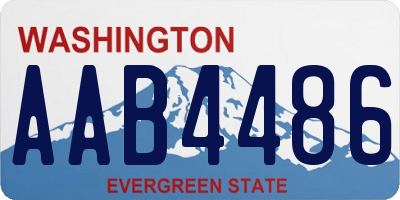 WA license plate AAB4486