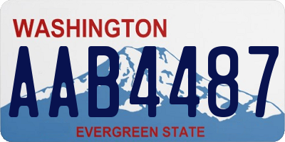 WA license plate AAB4487