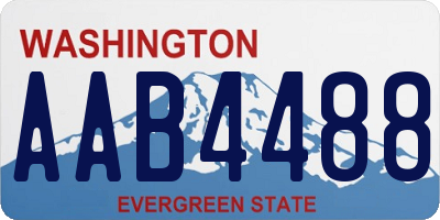 WA license plate AAB4488
