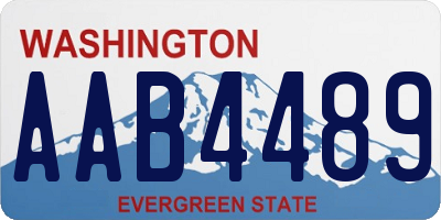 WA license plate AAB4489