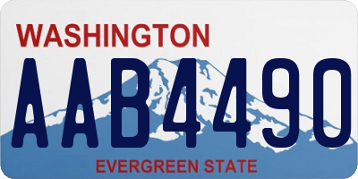 WA license plate AAB4490