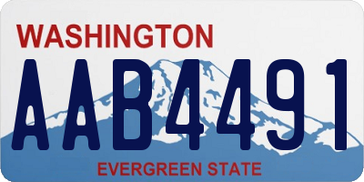 WA license plate AAB4491