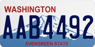 WA license plate AAB4492