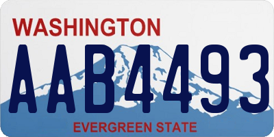 WA license plate AAB4493