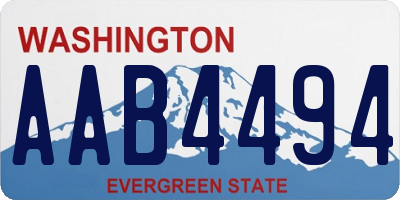 WA license plate AAB4494