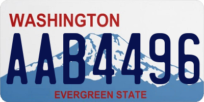 WA license plate AAB4496