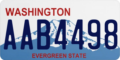 WA license plate AAB4498