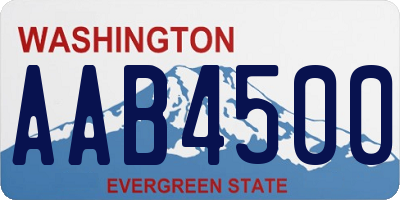 WA license plate AAB4500