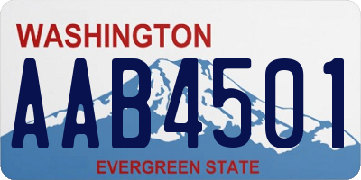 WA license plate AAB4501