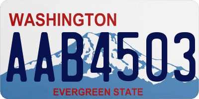 WA license plate AAB4503