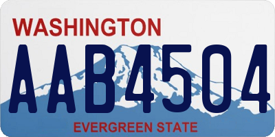 WA license plate AAB4504