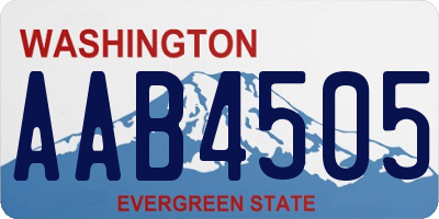 WA license plate AAB4505