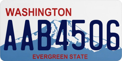 WA license plate AAB4506