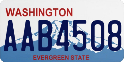 WA license plate AAB4508