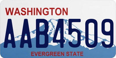 WA license plate AAB4509