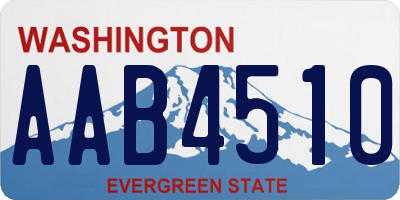 WA license plate AAB4510