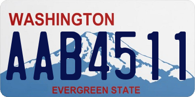 WA license plate AAB4511
