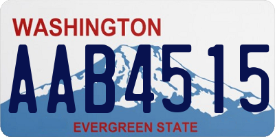 WA license plate AAB4515