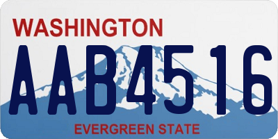 WA license plate AAB4516