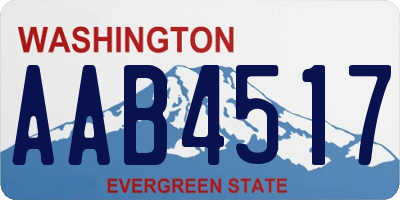 WA license plate AAB4517