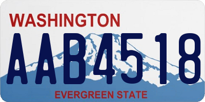 WA license plate AAB4518