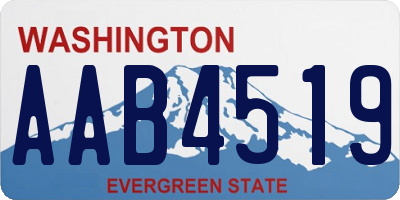 WA license plate AAB4519