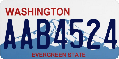 WA license plate AAB4524