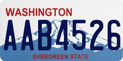 WA license plate AAB4526