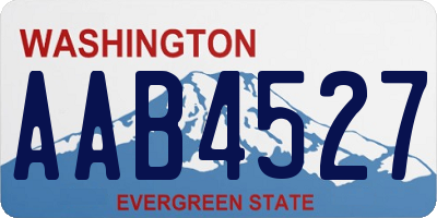 WA license plate AAB4527