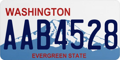 WA license plate AAB4528