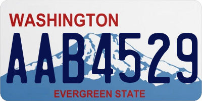 WA license plate AAB4529