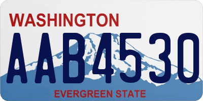 WA license plate AAB4530