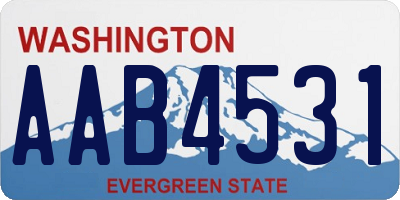 WA license plate AAB4531